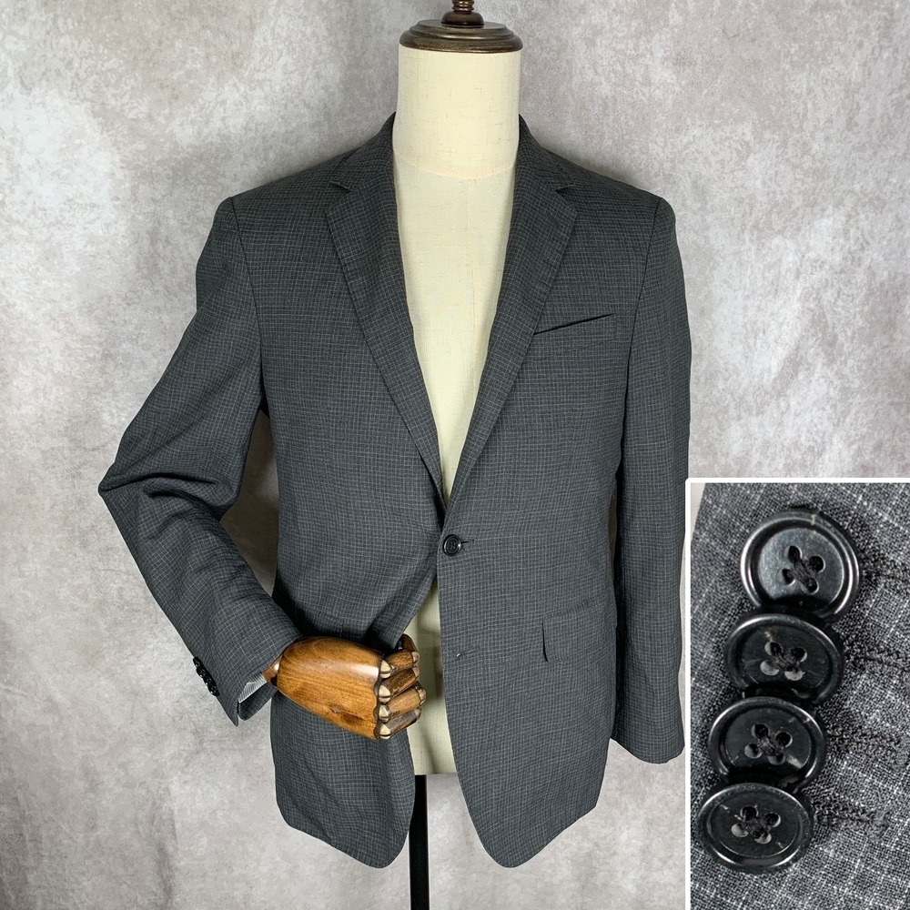 Banana Republic Blazer Jacket Men 38S Slim Smart Weight Performance Sport Coat